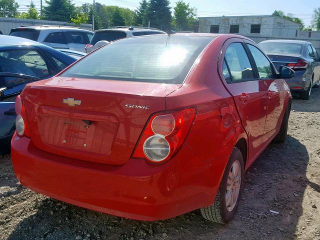 1G1JB5SH6C4141949 - 2012 CHEVROLET SONIC LS RED photo 4