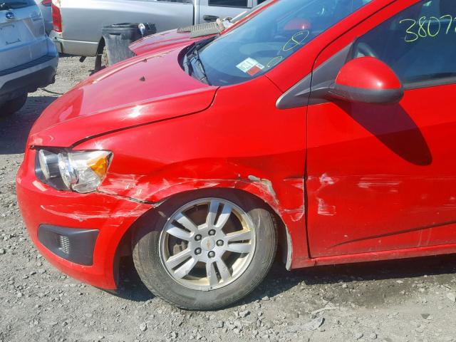 1G1JB5SH6C4141949 - 2012 CHEVROLET SONIC LS RED photo 9