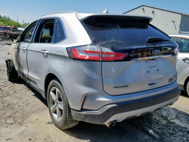 2FMPK4J97KBB29153 - 2019 FORD EDGE SEL SILVER photo 3