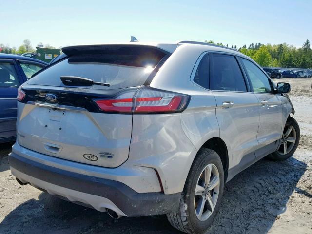 2FMPK4J97KBB29153 - 2019 FORD EDGE SEL SILVER photo 4