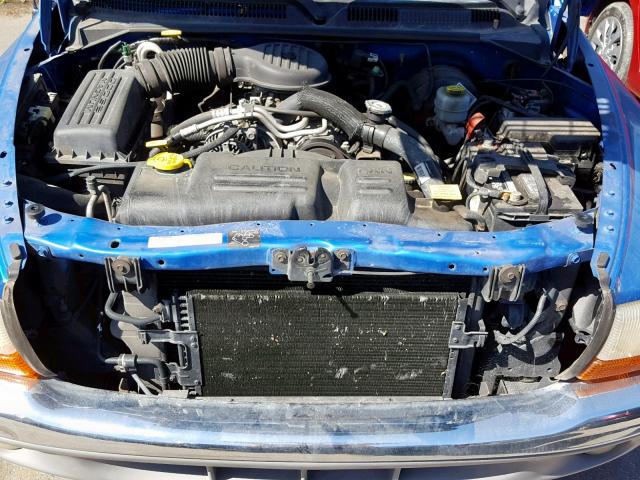 1B7GL22XXYS592504 - 2000 DODGE DAKOTA BLUE photo 7