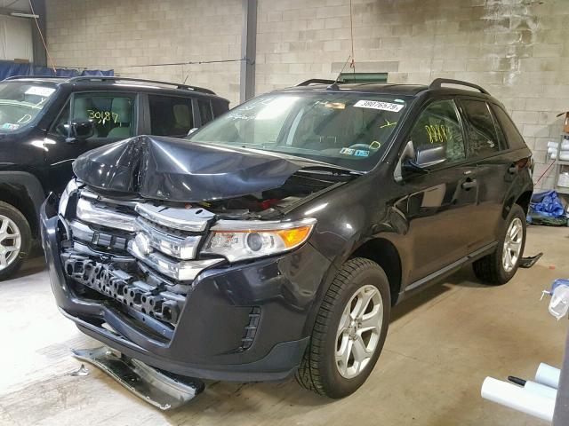 2FMDK4GC7DBB17108 - 2013 FORD EDGE SE BLACK photo 2