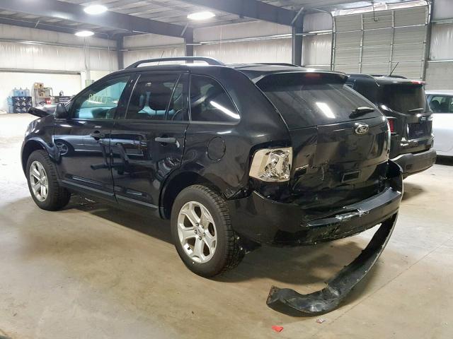 2FMDK4GC7DBB17108 - 2013 FORD EDGE SE BLACK photo 3