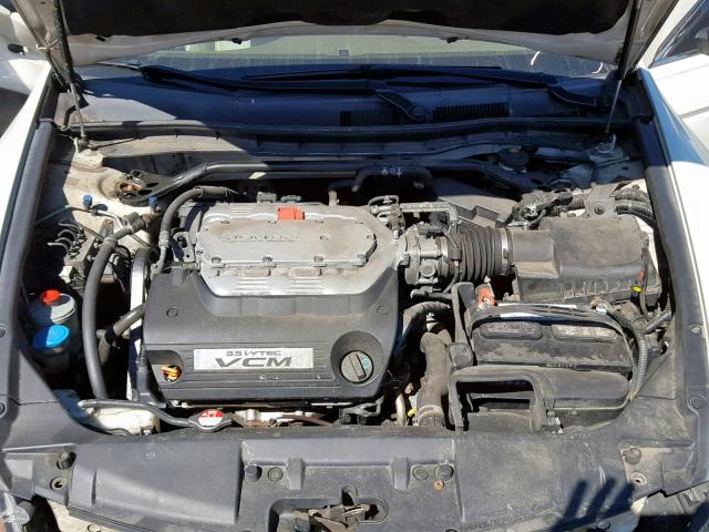 1HGCP36868A080774 - 2008 HONDA ACCORD EXL WHITE photo 7