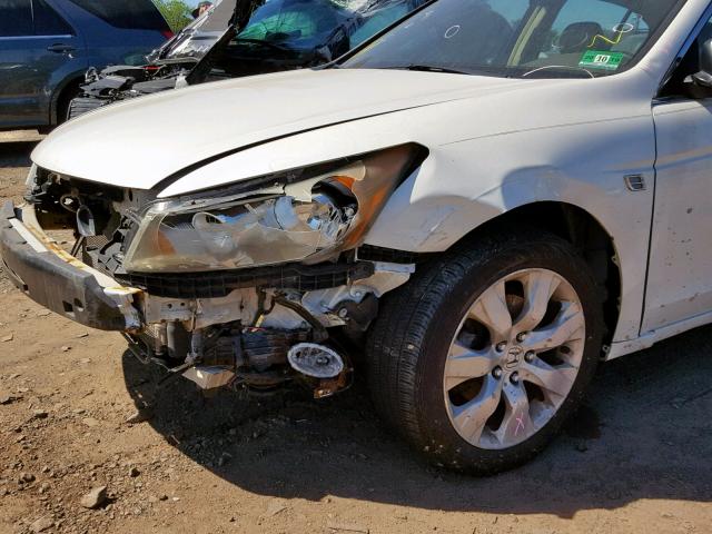 1HGCP36868A080774 - 2008 HONDA ACCORD EXL WHITE photo 9