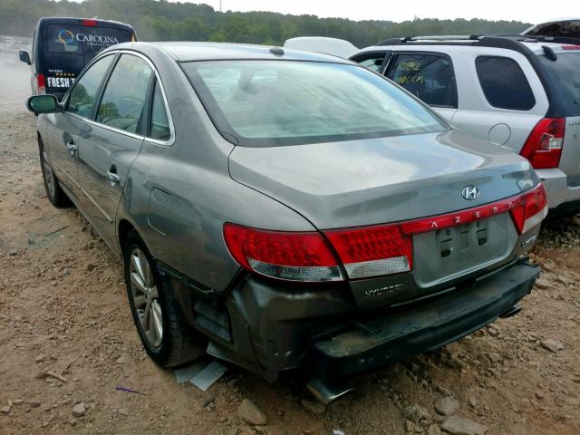 KMHFC46F19A344928 - 2009 HYUNDAI AZERA SE GRAY photo 3