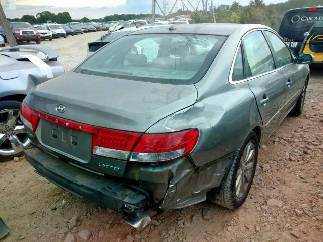 KMHFC46F19A344928 - 2009 HYUNDAI AZERA SE GRAY photo 4