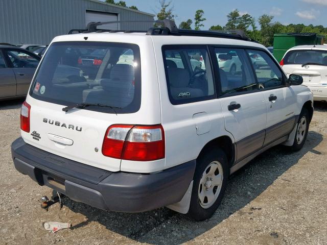 JF1SF63512H701237 - 2002 SUBARU FORESTER L WHITE photo 4