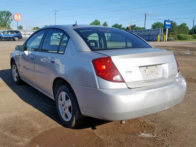 1G8AJ55F87Z199858 - 2007 SATURN ION LEVEL SILVER photo 3