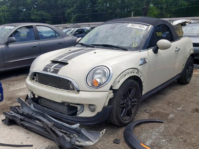 WMWSY3C52DT594389 - 2013 MINI COOPER ROA WHITE photo 2