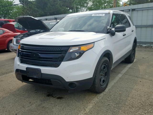 1FM5K8AR8DGA80636 - 2013 FORD EXPLORER P WHITE photo 2