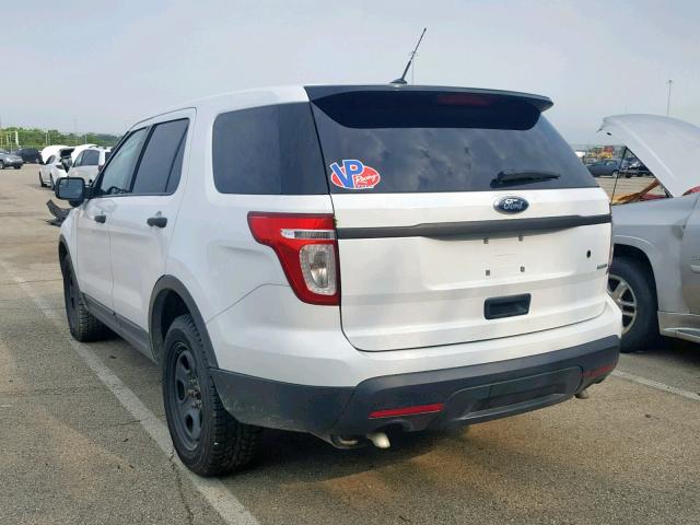 1FM5K8AR8DGA80636 - 2013 FORD EXPLORER P WHITE photo 3