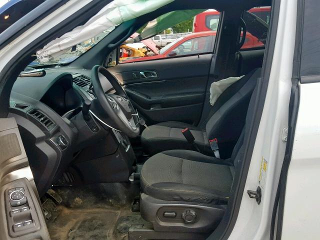 1FM5K8AR8DGA80636 - 2013 FORD EXPLORER P WHITE photo 5