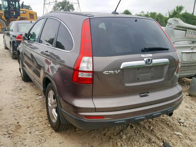 5J6RE3H72BL033962 - 2011 HONDA CR-V EXL BROWN photo 3