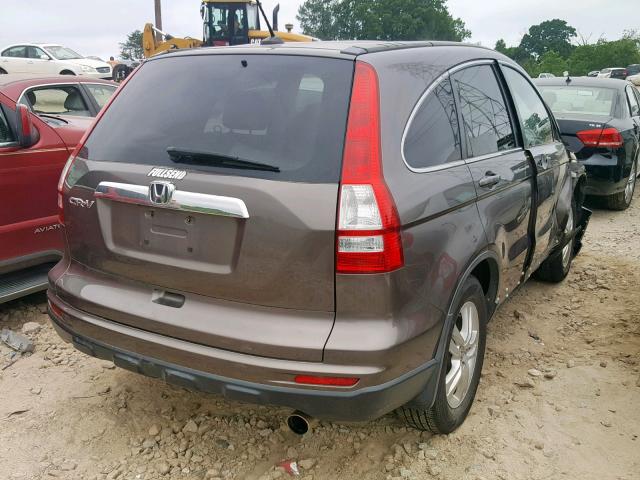 5J6RE3H72BL033962 - 2011 HONDA CR-V EXL BROWN photo 4