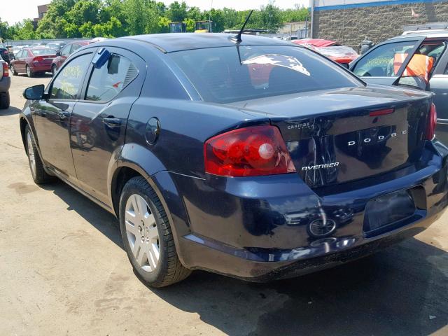 1B3BD4FB4BN578316 - 2011 DODGE AVENGER EX BLUE photo 3