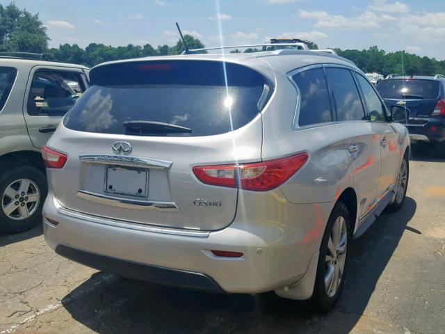 5N1AL0MN5FC518643 - 2015 INFINITI QX60 SILVER photo 4