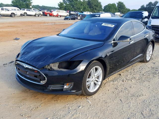 5YJSA1AG0DFP13284 - 2013 TESLA MODEL S أسود صورة 2