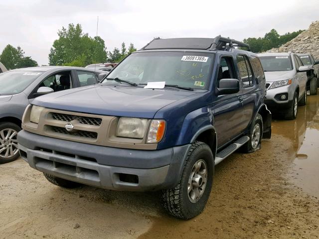 5N1ED28Y5YC582165 - 2000 NISSAN XTERRA XE BLUE photo 2