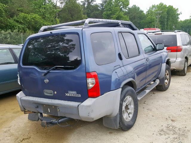 5N1ED28Y5YC582165 - 2000 NISSAN XTERRA XE BLUE photo 4