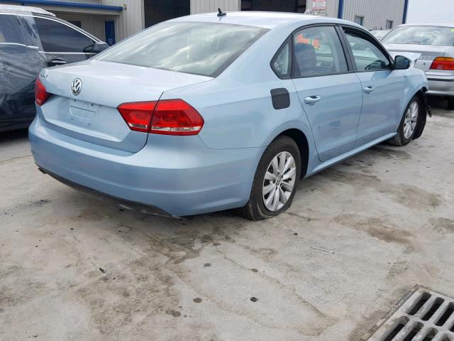 1VWAH7A30CC105474 - 2012 VOLKSWAGEN PASSAT S BLUE photo 4