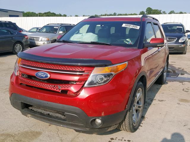 1FMHK8F81BGA24550 - 2011 FORD EXPLORER L RED photo 2