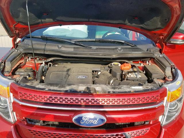 1FMHK8F81BGA24550 - 2011 FORD EXPLORER L RED photo 7