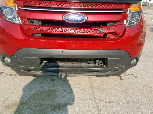 1FMHK8F81BGA24550 - 2011 FORD EXPLORER L RED photo 9