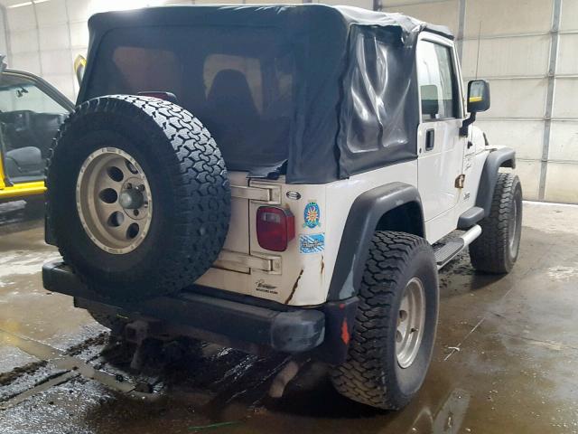 1J4FA49S9YP768348 - 2000 JEEP WRANGLER / WHITE photo 4