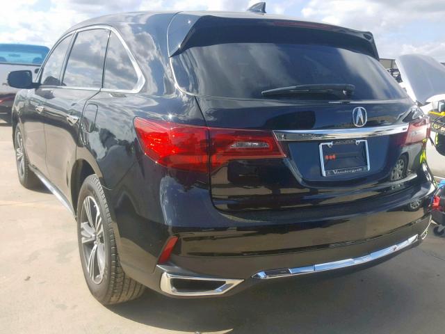 5FRYD3H32HB004280 - 2017 ACURA MDX BLACK photo 3