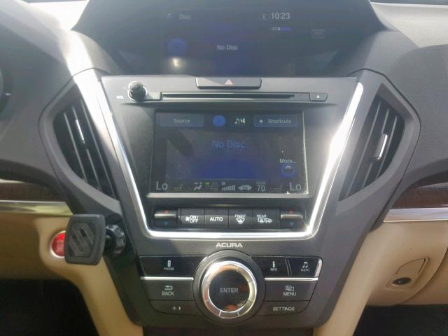 5FRYD3H32HB004280 - 2017 ACURA MDX BLACK photo 9