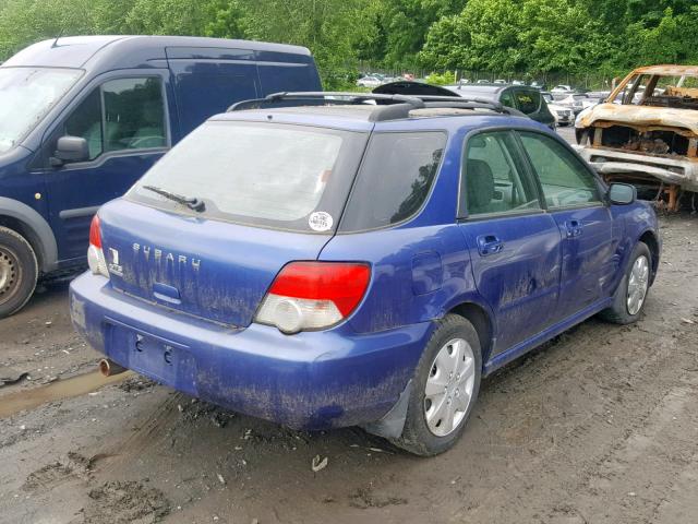 JF1GG655X4H800223 - 2004 SUBARU IMPREZA TS BLUE photo 4