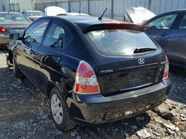 KMHCN3BC4AU183545 - 2010 HYUNDAI ACCENT SE BLACK photo 3