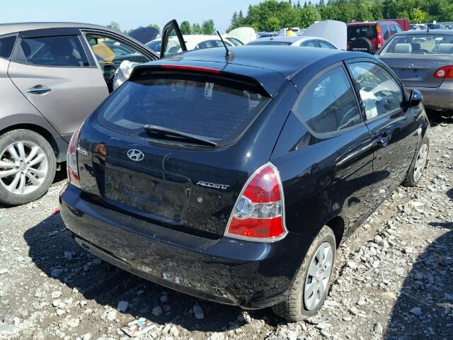 KMHCN3BC4AU183545 - 2010 HYUNDAI ACCENT SE BLACK photo 4