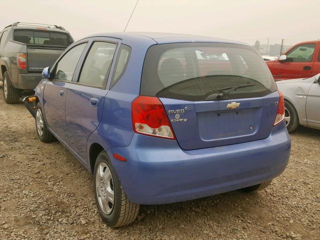 KL1TD65648B246882 - 2008 CHEVROLET AVEO BASE ლურჯი ფოტო 3
