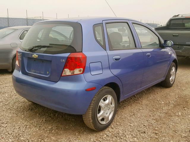 KL1TD65648B246882 - 2008 CHEVROLET AVEO BASE ლურჯი ფოტო 4