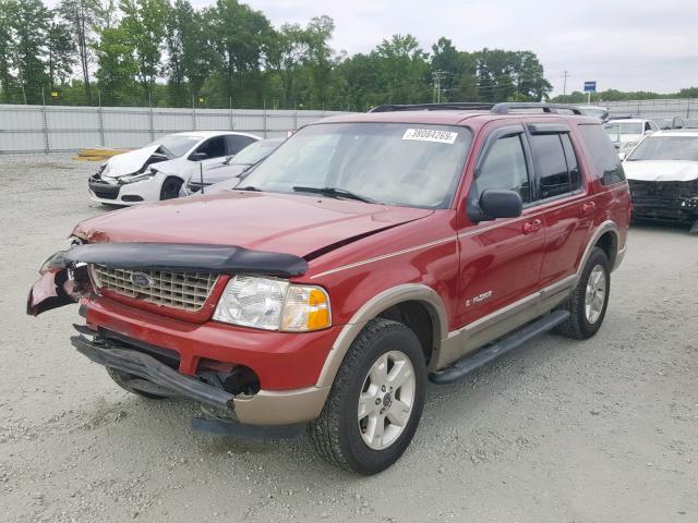 1FMDU64W64ZA01920 - 2004 FORD EXPLORER E RED photo 2