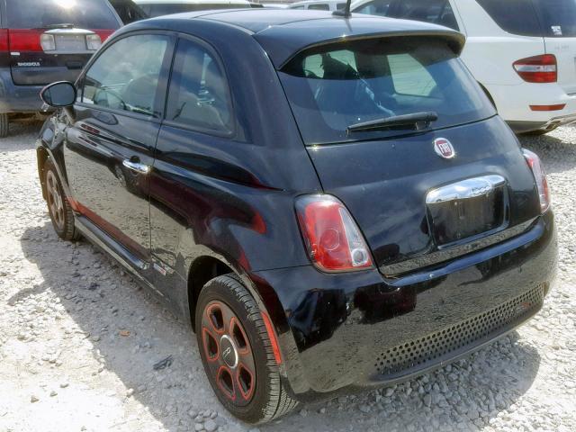 3C3CFFGE1ET189501 - 2014 FIAT 500 ELECTR BLACK photo 3