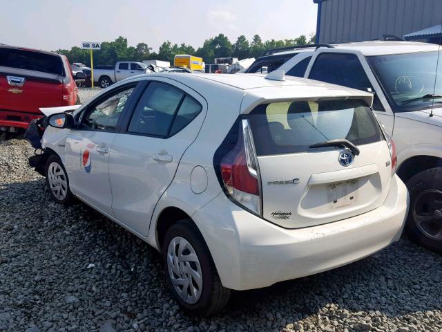 JTDKDTB37G1121750 - 2016 TOYOTA PRIUS C WHITE photo 3