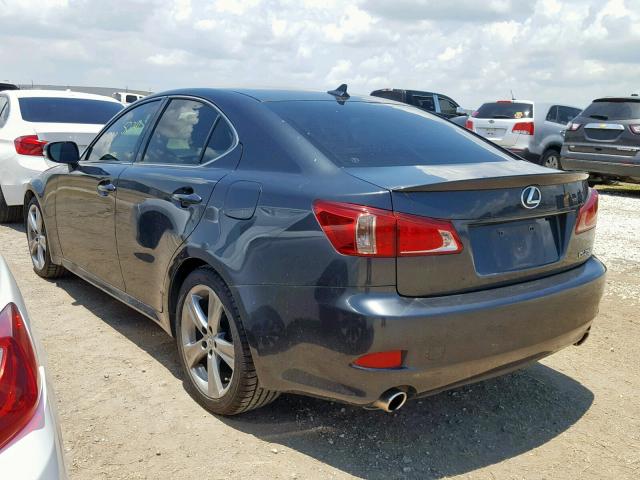 JTHBF5C26B5149244 - 2011 LEXUS IS 250 GRAY photo 3