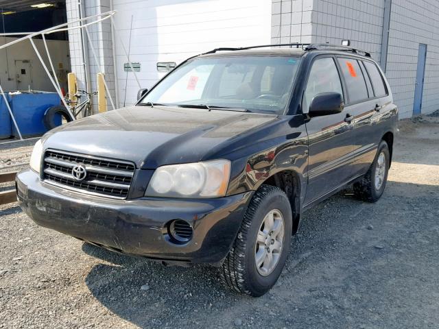 JTEHF21A430145515 - 2003 TOYOTA HIGHLANDER BLACK photo 2