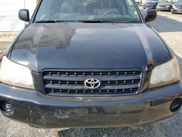 JTEHF21A430145515 - 2003 TOYOTA HIGHLANDER BLACK photo 7