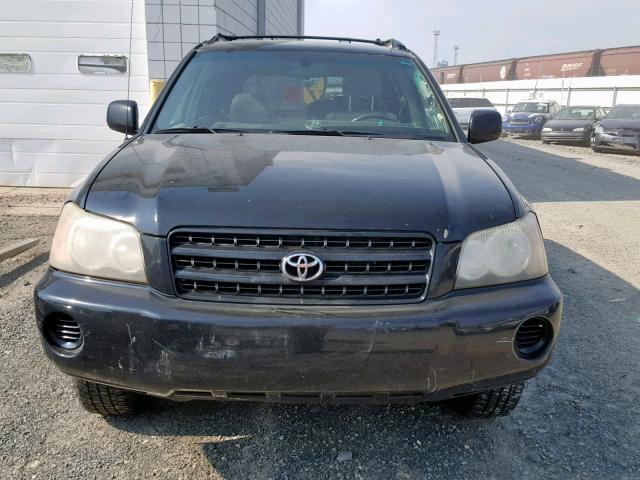 JTEHF21A430145515 - 2003 TOYOTA HIGHLANDER BLACK photo 9