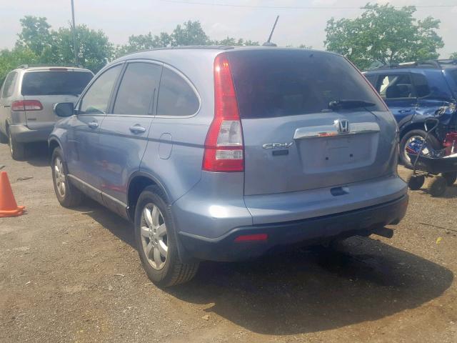 5J6RE48738L044998 - 2008 HONDA CR-V EXL BLUE photo 3