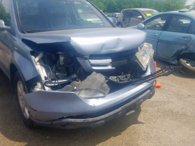 5J6RE48738L044998 - 2008 HONDA CR-V EXL BLUE photo 9