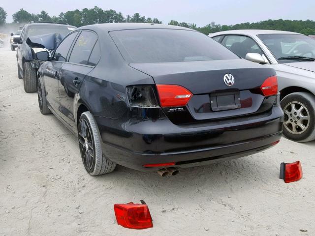 3VW1K7AJ6DM256626 - 2013 VOLKSWAGEN JETTA BASE 黑色 照片 3