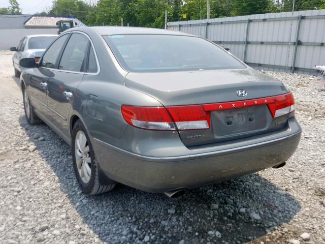 KMHFC46F66A118623 - 2006 HYUNDAI AZERA SE GREEN photo 3