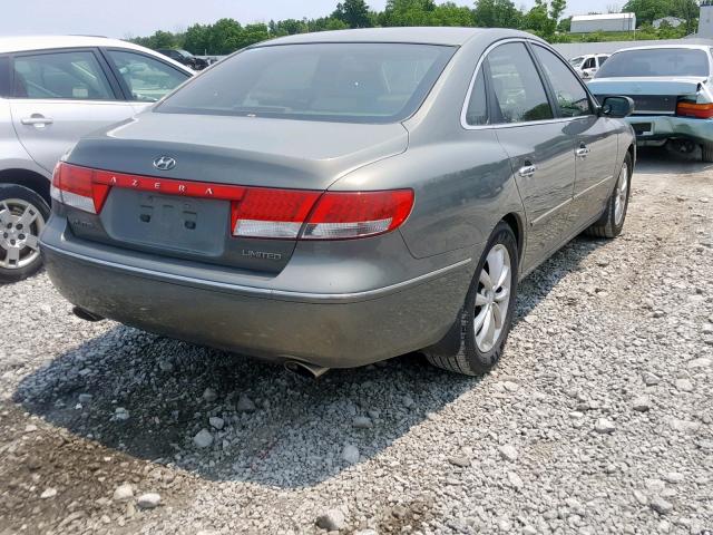 KMHFC46F66A118623 - 2006 HYUNDAI AZERA SE GREEN photo 4