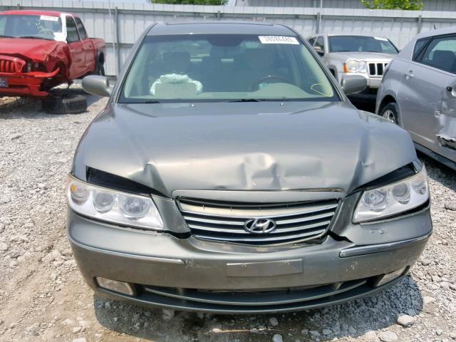 KMHFC46F66A118623 - 2006 HYUNDAI AZERA SE GREEN photo 9