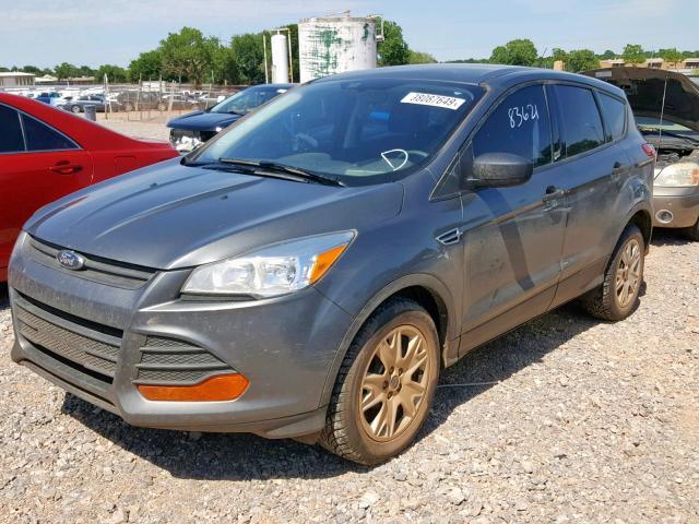 1FMCU0F72EUC84507 - 2014 FORD ESCAPE S GRAY photo 2